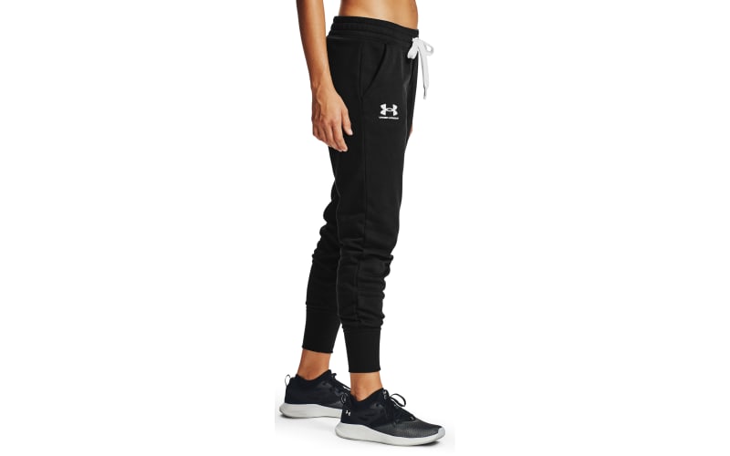  Under Armour Womens Rival Fleece Joggers, (495) Baja Blue / /  White, Large : Clothing, Shoes & Jewelry