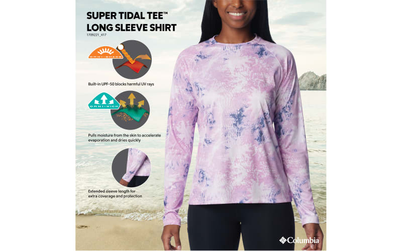 Columbia PFG Super Tidal Tee Long Sleeve Shirt for Ladies Bass