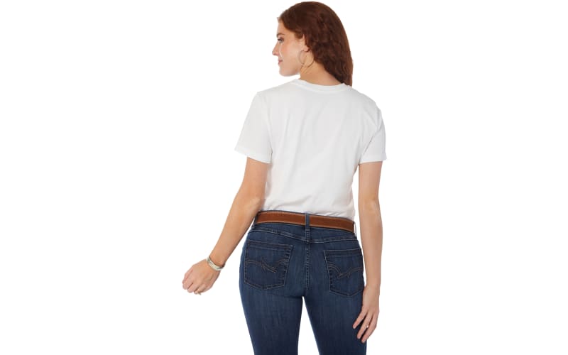 Women's Short Sleeve Slim Fit Kabel Logo Tee in Bright White