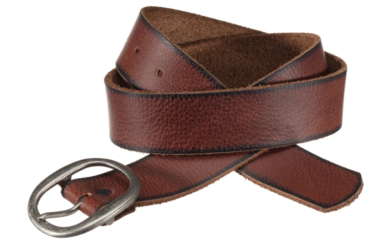 Cowgirls Rock Women's Brown Bridle Leather Bar Buckle Belt