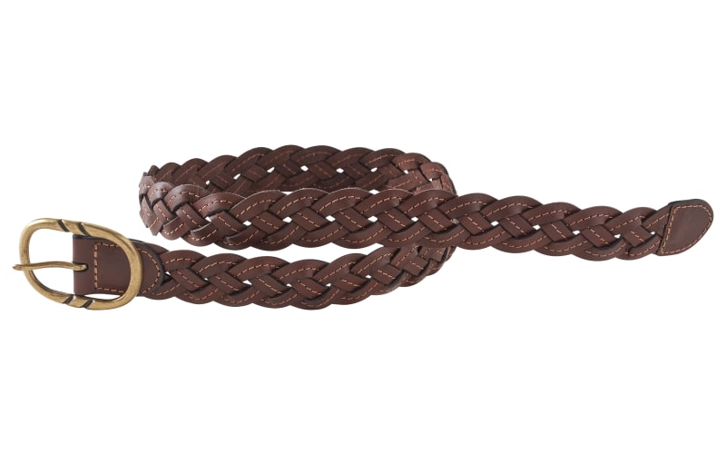 Cosabella Brown Braided Leather Belt with Shell Medallions - New Timeless Leather Braided Belts for Men - Golf Collection main image 3