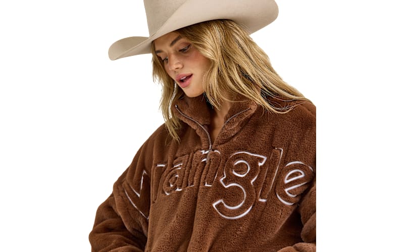 Wrangler Retro Logo Fuzzy Full-Zip Jacket for Ladies | Mack's