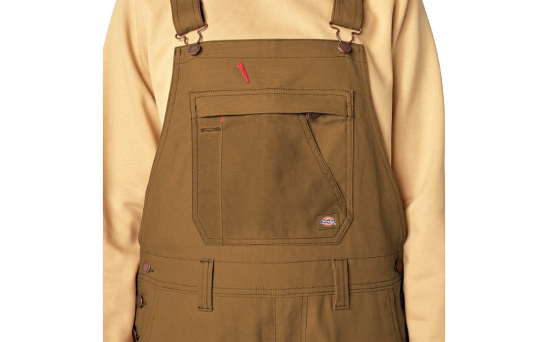 Dickies Relaxed-Fit Waxed Canvas Bib Overalls for Ladies