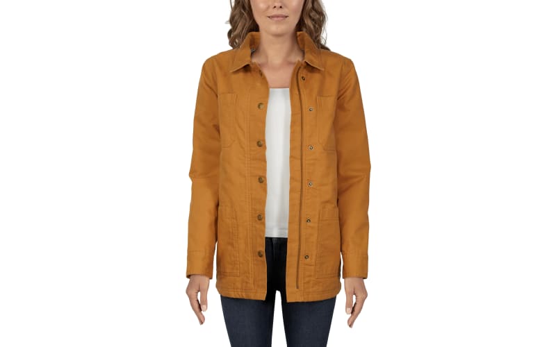 Natural Reflections Flannel-Lined Zip-Up Canvas Jacket for Ladies