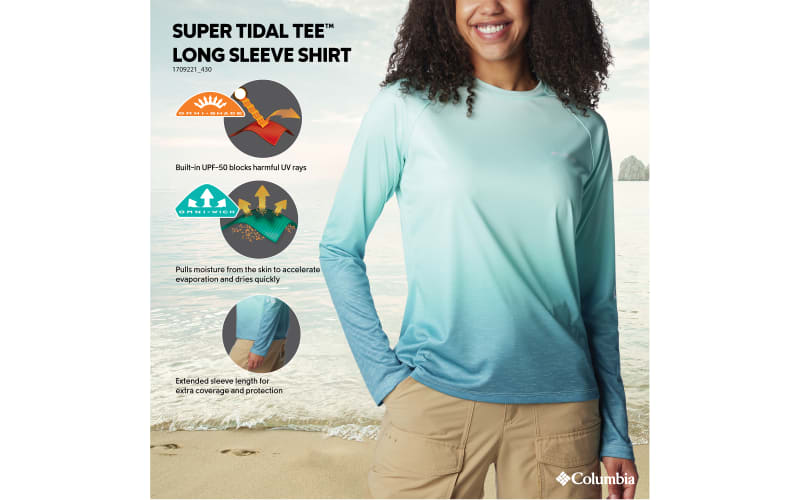 コロンビア Columbia Super Tidal Tee Long Sleeve Shirt レディース シャツ トップス Canyon Blue Amazon.com: Columbia Women's Super Tidal Tee Long Sleeve