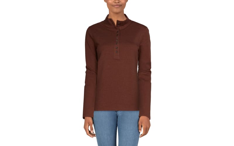 Natural Reflections Thermal Long-Sleeve Henley for Ladies