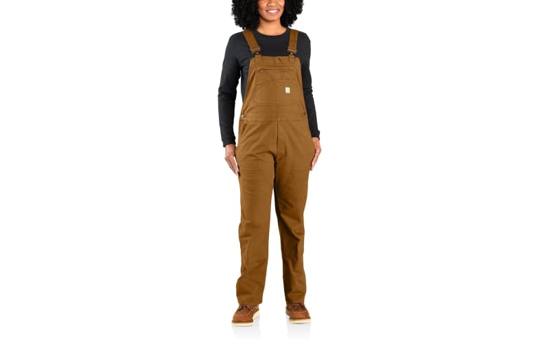 Carhartt Rugged Flex Loose-Fit Canvas Bib Overalls for Ladies