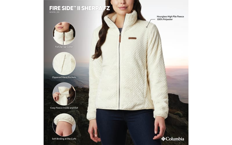 Columbia Fire Side II Sherpa Fz Forro polar Mujer Naranja (XS)