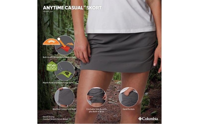 Columbia Women's Anytime Outdoor Long Short, Water & Stain Repellent Black  : Columbia: : Clothing, Shoes & Accessories