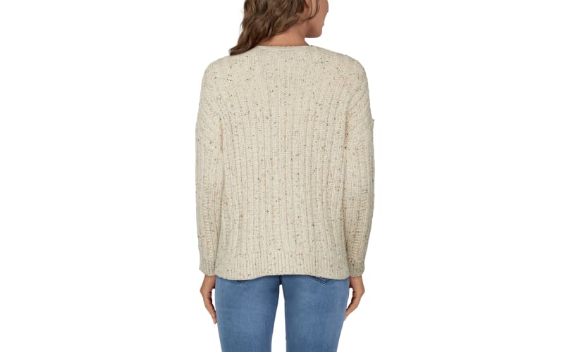 Marled crew neck sweater shop
