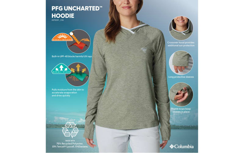 Columbia PFG Uncharted Long Sleeve Hoodie for Ladies Cabela s