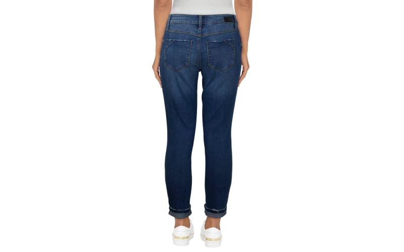 Natural Reflections Cuffed Straight Leg Jeans for Women