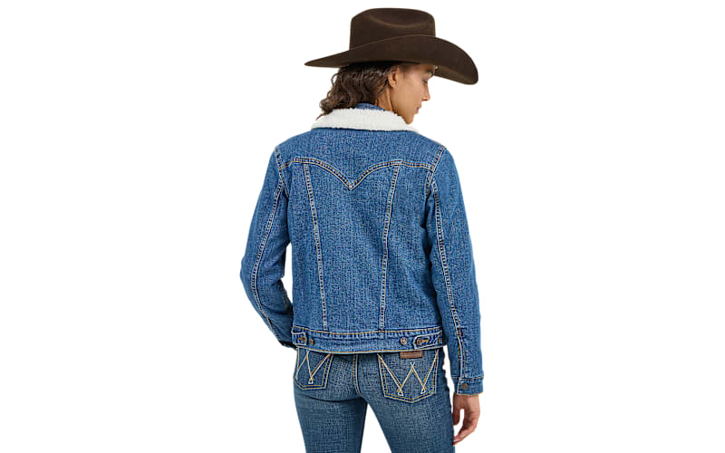 Wrangler Retro Sherpa-Lined Western Denim Jacket for Ladies Cabela's