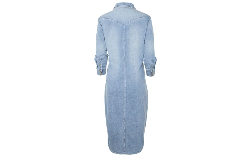 white christmas dresses Rory Vintage Stonewashed Denim Maxi Shirtdress by Frank & Eileen main image 1