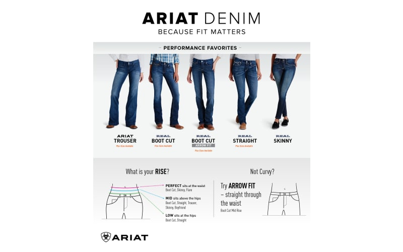 Ariat R.E.A.L. Midrise Stretch Ivy Stackable Straight-Leg Jeans