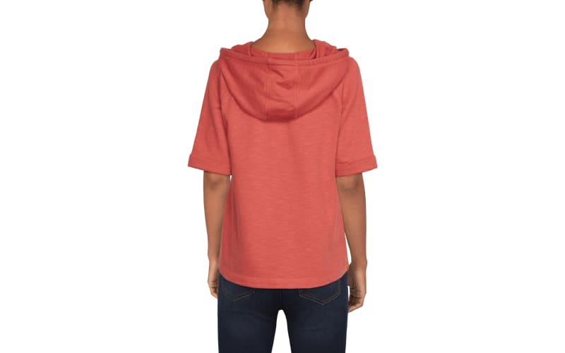 Short sleeve top hoodie ladies