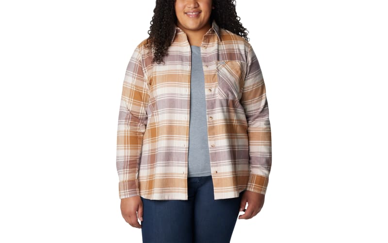 売れ筋商品|||コロンビア カットソー トップス レディース Calico Basin Flannel Long-Sleeve Shirt - Women's Camel Brown Multiplaid Columbia Women's Calico Basin™ Flannel Long Sleeve Shirt