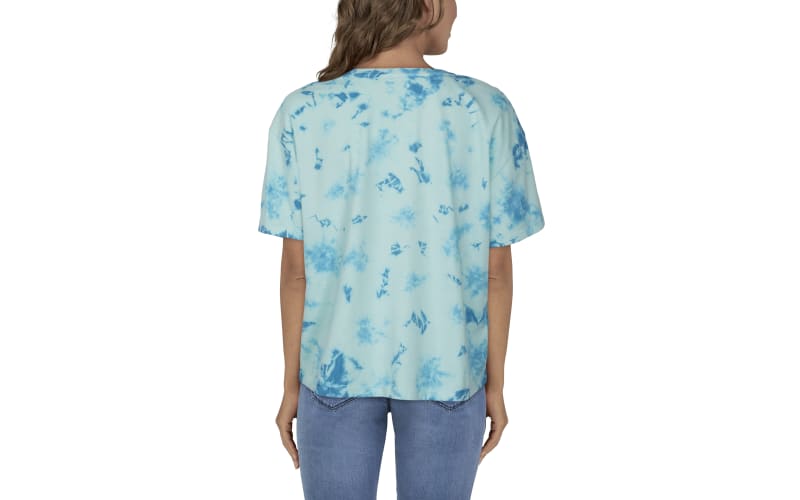 Natural Reflections Sun Wash Tie-Dye V-Neck Short-Sleeve Tee