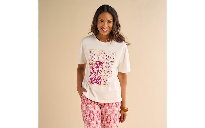 Natural Reflections Tribal Summer Graphic Short-Sleeve T-Shirt