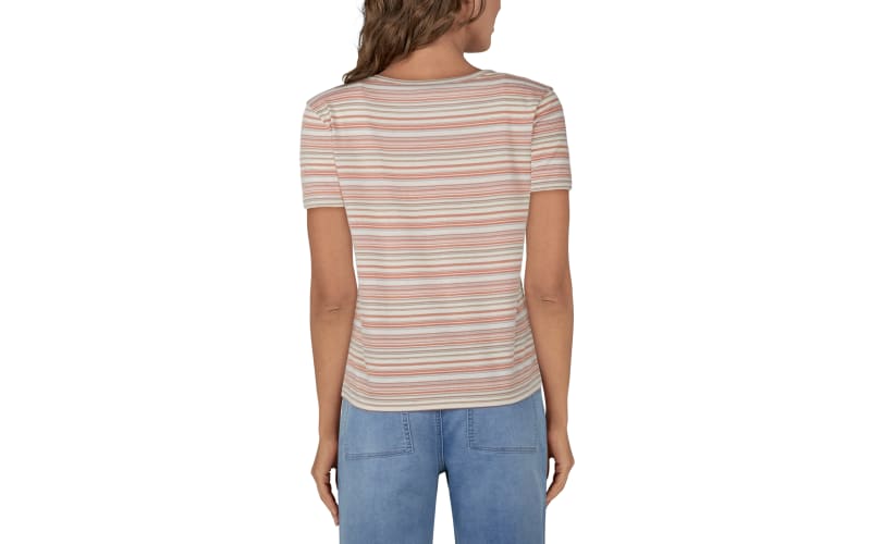Natural Reflections Stripe Short-Sleeve T-Shirt for Ladies