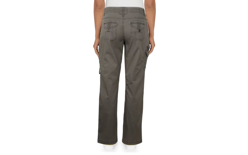 Natural Reflections Cargo Stretch Twill Comfort Waist Pants for Ladies Dusty Olive 14