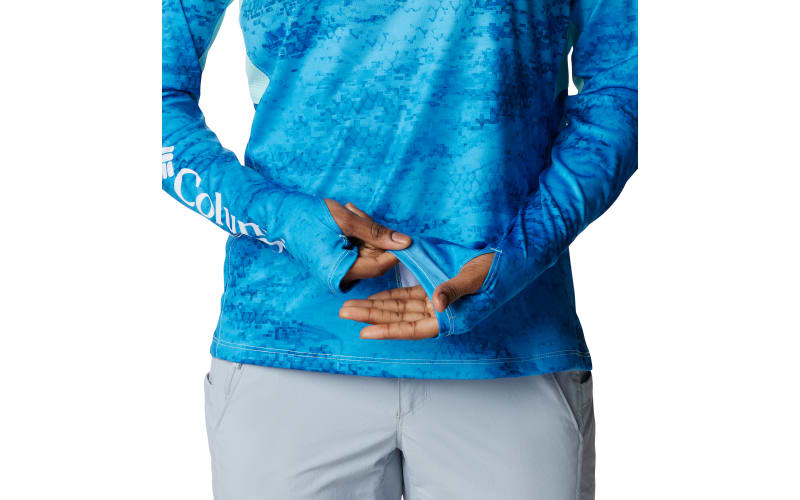 Los Angeles Dodgers Columbia Women's Tidal Long Sleeve Hoodie T-Shirt - Gray