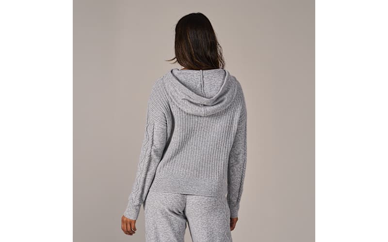 Natural Reflections Cable Knit Hooded Long-Sleeve Sweater | Mack's