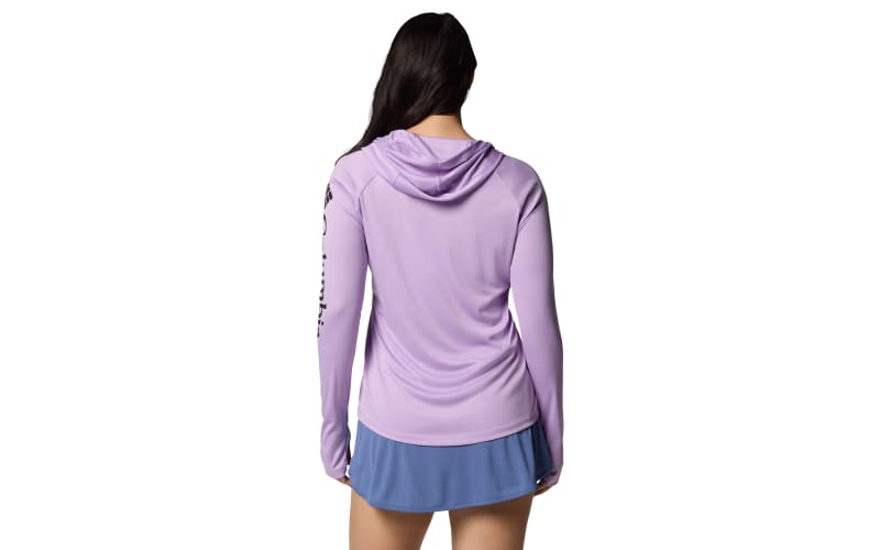 Columbia Women’s Tidal Tee Hoodie PFG – Omni-Shade UPF 50, Moisture-Wicking, Thumb Holes & Kangaroo Pocket For Outdoor Comfort