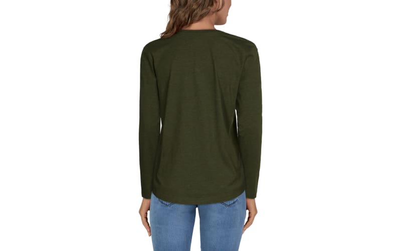 Hunter green long sleeve shirt womens on sale
