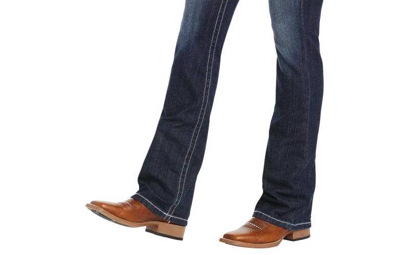 Ariat R.E.A.L. Low-Rise Stretch Rosy Whipstitch Bootcut Jeans for Ladies