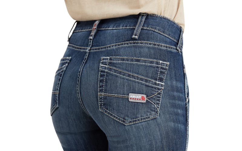 Ariat Flame Resistant Perfect Rise DuraLight Stretch Cell Phone Straight Jeans for Ladies
