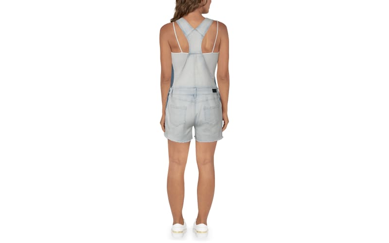 Denim shortalls womens deals