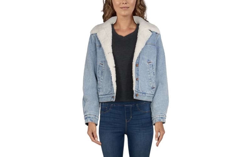 Natural Reflections Denim Sherpa Lined Bomber Jacket for Ladies Bass Pro Shops