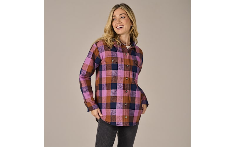 Natural Reflections Sherpa-Lined Flannel Long-Sleeve Shirt | Bass