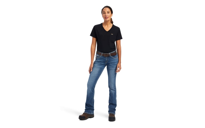 Ariat R.E.A.L. Perfect Rise Bootcut Rosa Jeans for Ladies