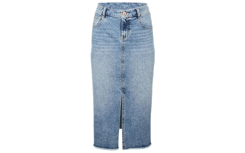 Natural Reflections Denim Midi Skirt | Mack's Prairie Wings