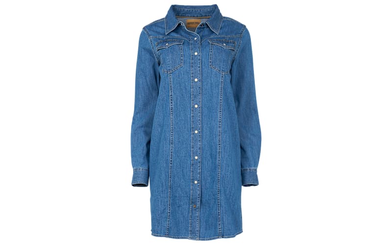 denim prairie dress Ruffled Cap Sleeve Denim Dress – Charming Charlie