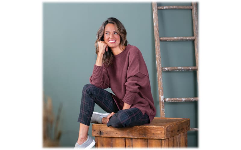 Ladies pull on jeggings top