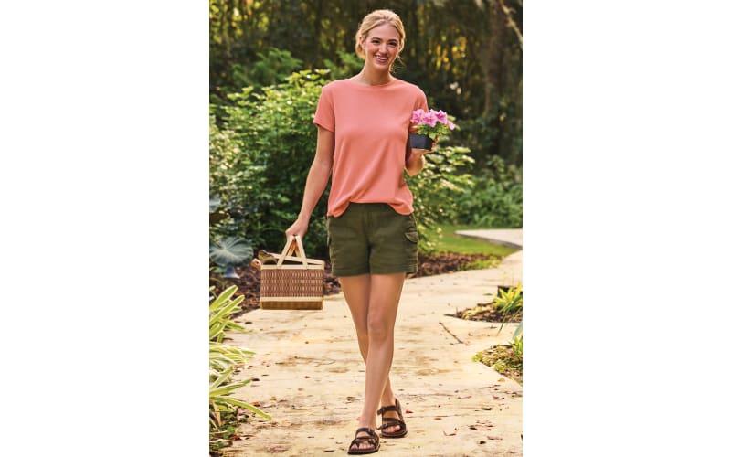 Natural Reflections Canvas Cargo Shorts for Ladies