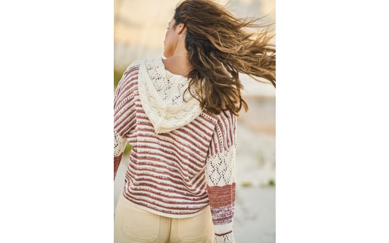 Natural Reflections Long-Sleeve Hooded Pullover Sweater for Ladies