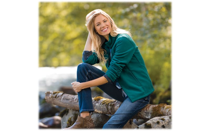 Natural Reflections Full-Zip Fleece Jacket for Ladies - Heather Gray -XL