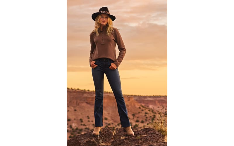 Women's Brown Bootcut Jeans