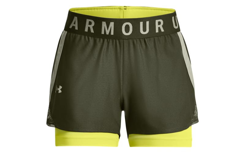 UNDER ARMOUR Women's Play Up 2-In-1 Shorts - Black/White