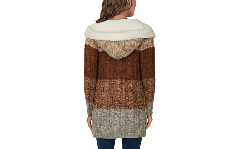 Natural reflections hooded chenille cardigan new arrivals