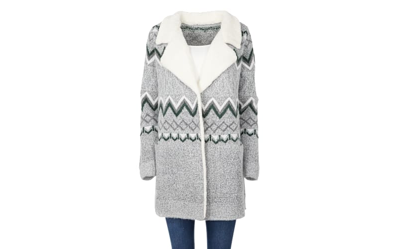 Natural Reflections Sherpa Lapel Long-Sleeve Cardigan | Cabela's