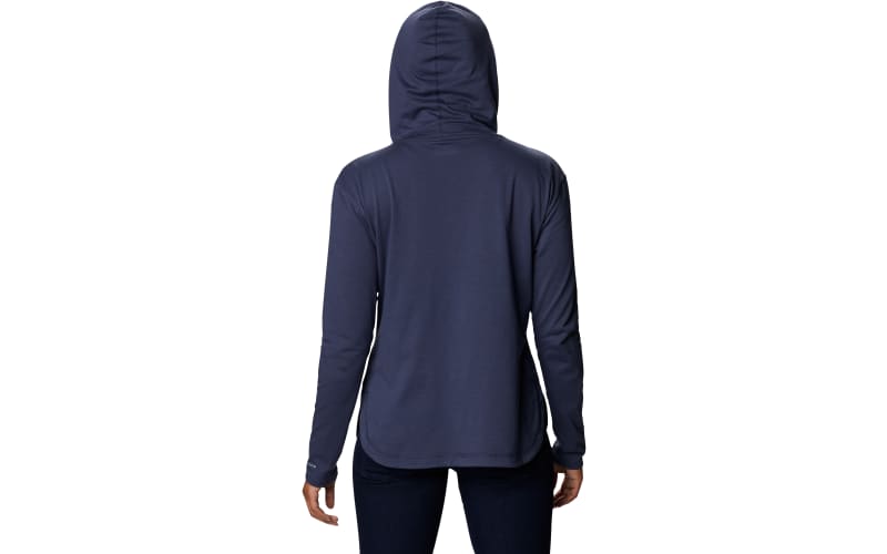 Columbia Sun Trek Hooded Long-Sleeve - Ladies Pullover 3X | Heather Cabela\'s Vista for - Blue