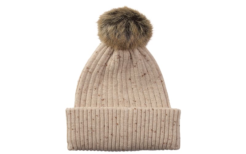 Carhartt Real Fox Fur Puff Beanie (Beige) Carhartt | Accessories | Carhartt Real Fox Fur Puff Beanie  main image 3