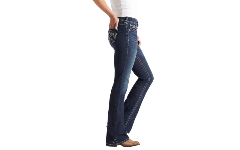 ARIAT R.E.A.L. Bootcut Navajo Baseball Jeans For Women – Penelope Wash, Stretch Denim, Embroidered Pockets