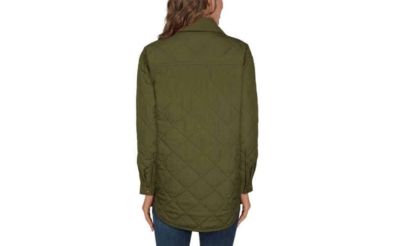 Ladies green quilted new arrivals jacket