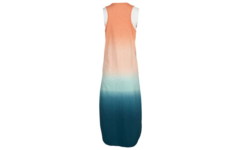 blue and orange ombre dress blue orange dress Blue & Orange Ombre Satin Maxi Dress  The Vintage Leopard